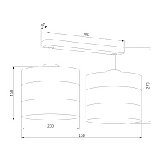 Потолочная люстра TK Lighting 3223 Tago White 1