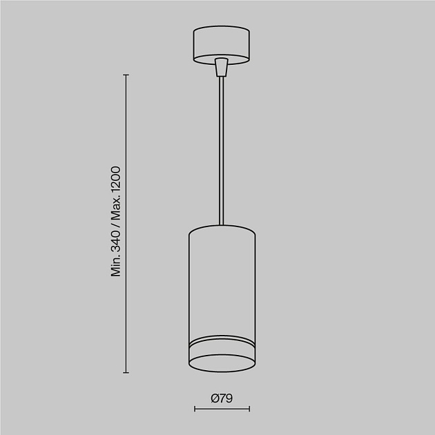 Подвесной светильник Maytoni Orlo P085PL-12W3K-B Фото № 2