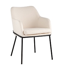 Кухонный стул с подлокотниками Stool Group Кози ткань букле молочный AV 318-L01-08