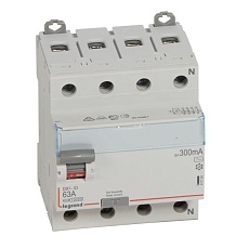 Выключатель дифференциального тока Legrand DX3 4П 63А 300мА AC 411724