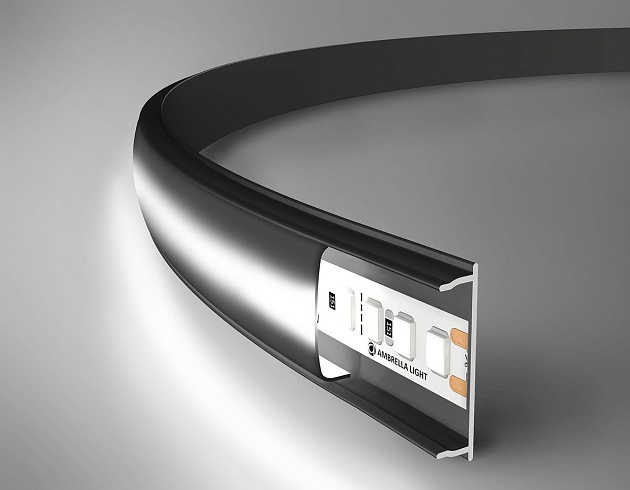 Профиль с рассеивателем Ambrella Illumination GP1600BK/BK изображение 7 Профиль с рассеивателем Ambrella Illumination GP1600BK/BK Фото № 7