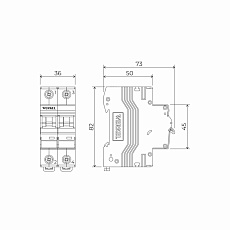 Автоматический выключатель Werkel 2P 40А C 4,5кА W902P404 4690389192845 1