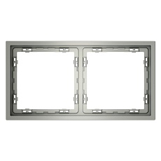 Рамка пластиковая Voltum S70 на 2 поста, (сталь) VLS100205 3