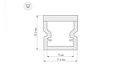 Профиль Arlight WPH-LINE-1212-2000 OPAL 023302 1