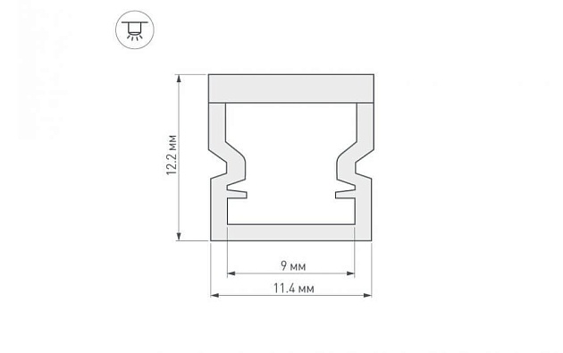 Профиль Arlight WPH-LINE-1212-2000 OPAL 023302 изображение 2 Профиль Arlight WPH-LINE-1212-2000 OPAL 023302 Фото № 2