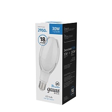 Лампа светодиодная Gauss E40 30W 6500К матовая 11834332 3