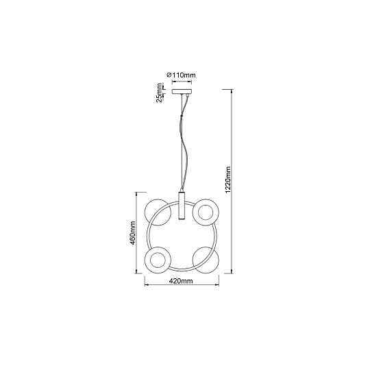 Подвесной светильник Vele Luce Astoria VL5002P42 изображение 4 Подвесной светильник Vele Luce Astoria VL5002P42 Фото № 4