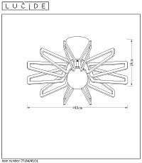 Потолочный светильник Lucide Zidane 77184/45/31 4