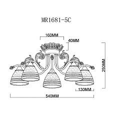 Потолочная люстра MyFar Nile MR1681-5C 1