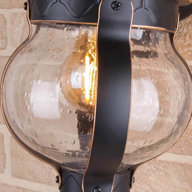 Уличный настенный светильник Elektrostandard Barrel D черное золото GL 1025D a040564 фото 2