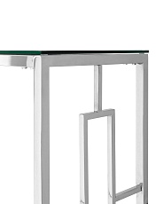 Консоль Stool Group БРУКЛИН 120х40 прозрачное стекло сталь серебро ECST-013 (120x40) 2