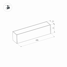 Трековый светодиодный светильник для магнитного шинопровода Arlight Mag-Flat-25-L600-18W Day4000 032829 1