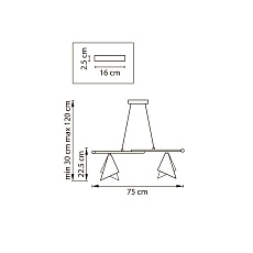 Люстра подвесная Cone GW Lightstar 757046 2