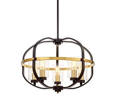 Подвесная люстра Lumina Deco Monterey LDP 1141-5 BK+MD 5