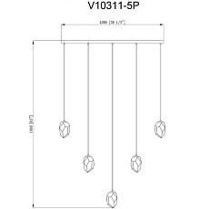 Подвесной светильник Moderli Catris V10311-5P 4