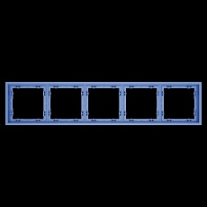 Рамка пластиковая S70 на 5 постов, (деним) Voltum VLS100515