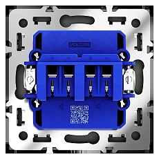 Розетка акустическая встраиваемая Voltum S70 4-местная, (черный матовый) VLS060308 5