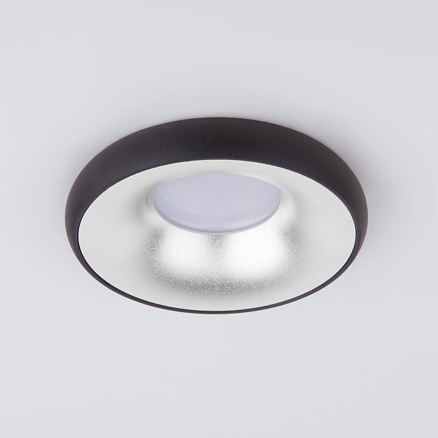 Встраиваемый светильник Elektrostandard 118 MR16 серебро/черный a053349 фото 2