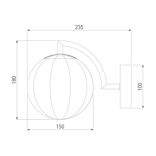 Бра Eurosvet Оптима Eden 30178/1 черный жемчуг Фото № 2