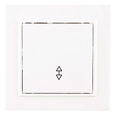 Минск Выключатель 1-клавишный СП проходной, 10А, белый EKF Basic ERV10-025-10