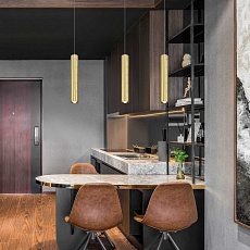 Подвесной светодиодный светильник Elektrostandard Bong 50214/1 Led золото a055667 2