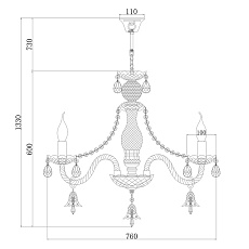 Подвесная люстра Rivoli Campane 1011-208 Б0037791 1