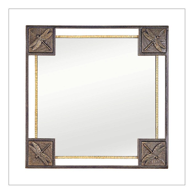 Зеркало Runden Стрекозы на листке V20043 фото 