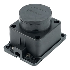 Розетка настенная 1-местная с/з Stekker, RST16-31-44, каучук, 250В, 16А, IP44, черный 39018