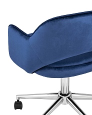 Офисное кресло Stool Group Кларк велюр синий CLARKSON BLUE CHROME 5