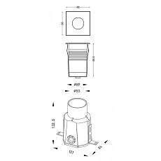 Ландшафтный светильник Deko-Light Easy COB Square III WW 730468 1