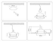 Светильник встраиваемый Ambrella Light TN102805 2