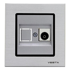 Розетка TV Vesta-Electric Exclusive Silver Metallic серебро FRZ00041012SER 1