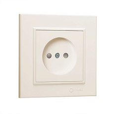 Розетка Makel б/з (Керамика) СП Karea 16А IP20 крем. 56010002