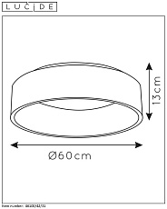 Потолочный светодиодный светильник Lucide Talowe Led 46100/42/31 3