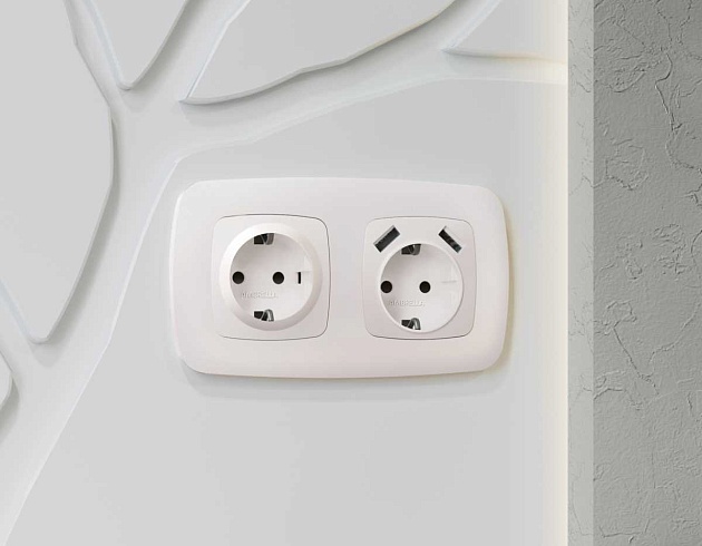 Лицевая панель розетки AMBRELLA VOLT OP2070 Фото № 3