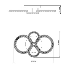 Потолочная светодиодная люстра Escada Alunit 10281/4LED 1