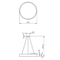 Подвесной светодиодный cветильник Geometria ЭРА Ring SPO-131-W-40K-045 45Вт 4000К белый Б0050558 3