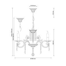 Подвесная люстра Lucia Tucci Napoli 148.5 White Antique 2