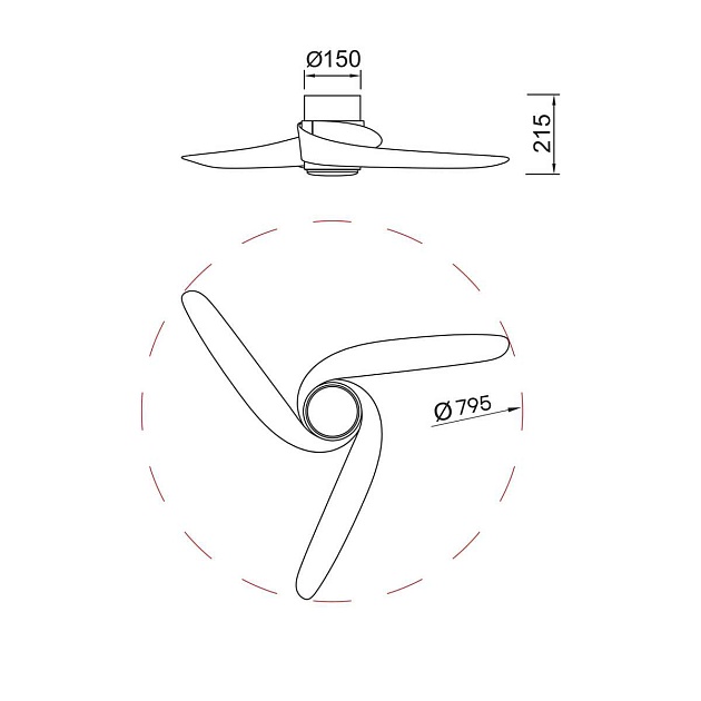 Люстра-вентилятор Mantra GROENLAND 9065 Фото № 3