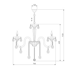 Подвесная люстра Bogates Lecce 310/8 Strotskis 1