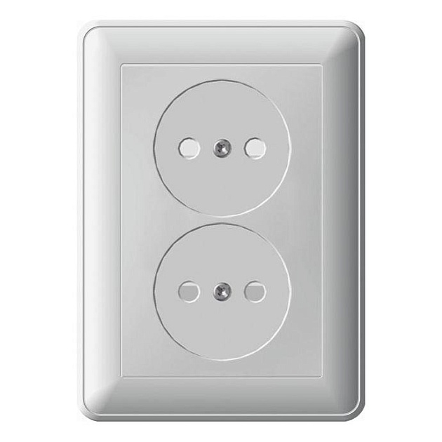 Розетка двойная 2К Systeme Electric W59 16A 250V со шторками слоновая кость RS16-254-28 Фото № 1