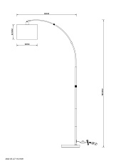 Торшер Arte Lamp Paolo A4060PN-1PB 1