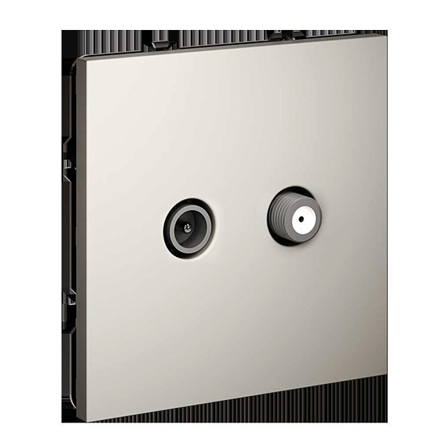 Розетка телевизионнная встраиваемая Voltum S70 оконечная TV+SAT, (кашемир) VLS060403 изображение 1 Розетка телевизионнная встраиваемая Voltum S70 оконечная TV+SAT, (кашемир) VLS060403 Фото № 1