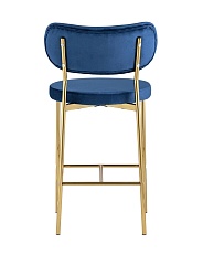 Полубарный стул Stool Group Барбара велюр синий золотые ножки CC-09006A HLR-64 4