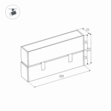 Трековый светодиодный светильник для магнитного шинопровода Arlight Mag-Laser-Fold-45-S320-12W Warm3000 026972 2