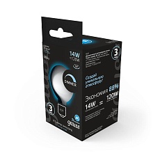 Лампа светодиодная филаментная диммируемая Gauss E27 14W 4100К матовая 153202214-D 3