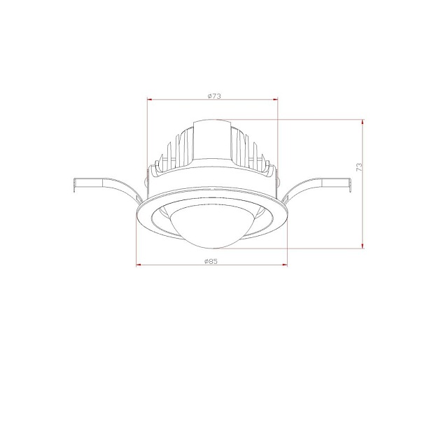 Встраиваемый светодиодный светильник Fiberli 100104Е75 12130401 Фото № 3