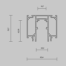 Шинопровод демпферный Maytoni Technical Exility Busbar TRX034D-422B 1