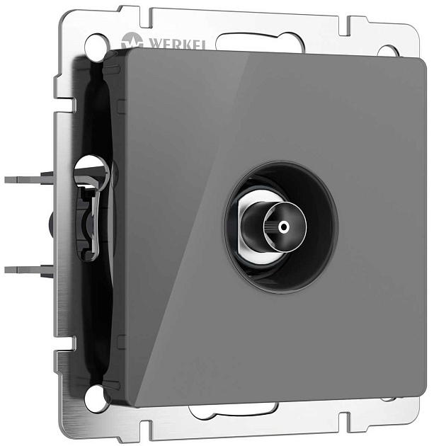 ТВ-розетка Werkel оконечная графит акрил W1183044 4690389197550 изображение 1 ТВ-розетка Werkel оконечная графит акрил W1183044 4690389197550 Фото № 1