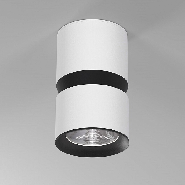 Потолочный светодиодный светильник Elektrostandard Kayo 25049/LED 12W 4000К белый/черный a064731 фото 